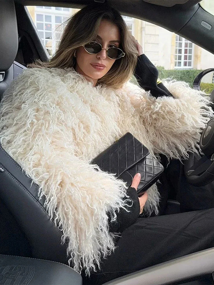 Dream Long Sleeve Fur Coat