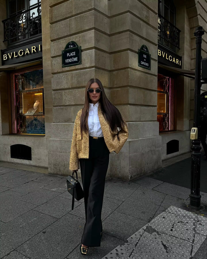 Victoria Sequin Oversized Jacket