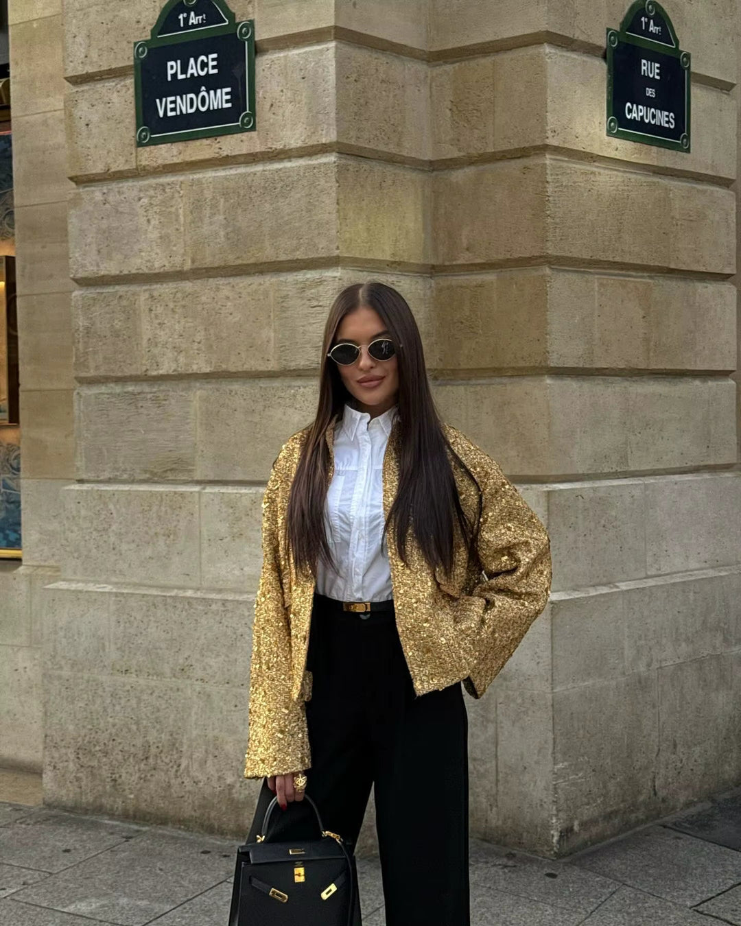Victoria Sequin Oversized Jacket