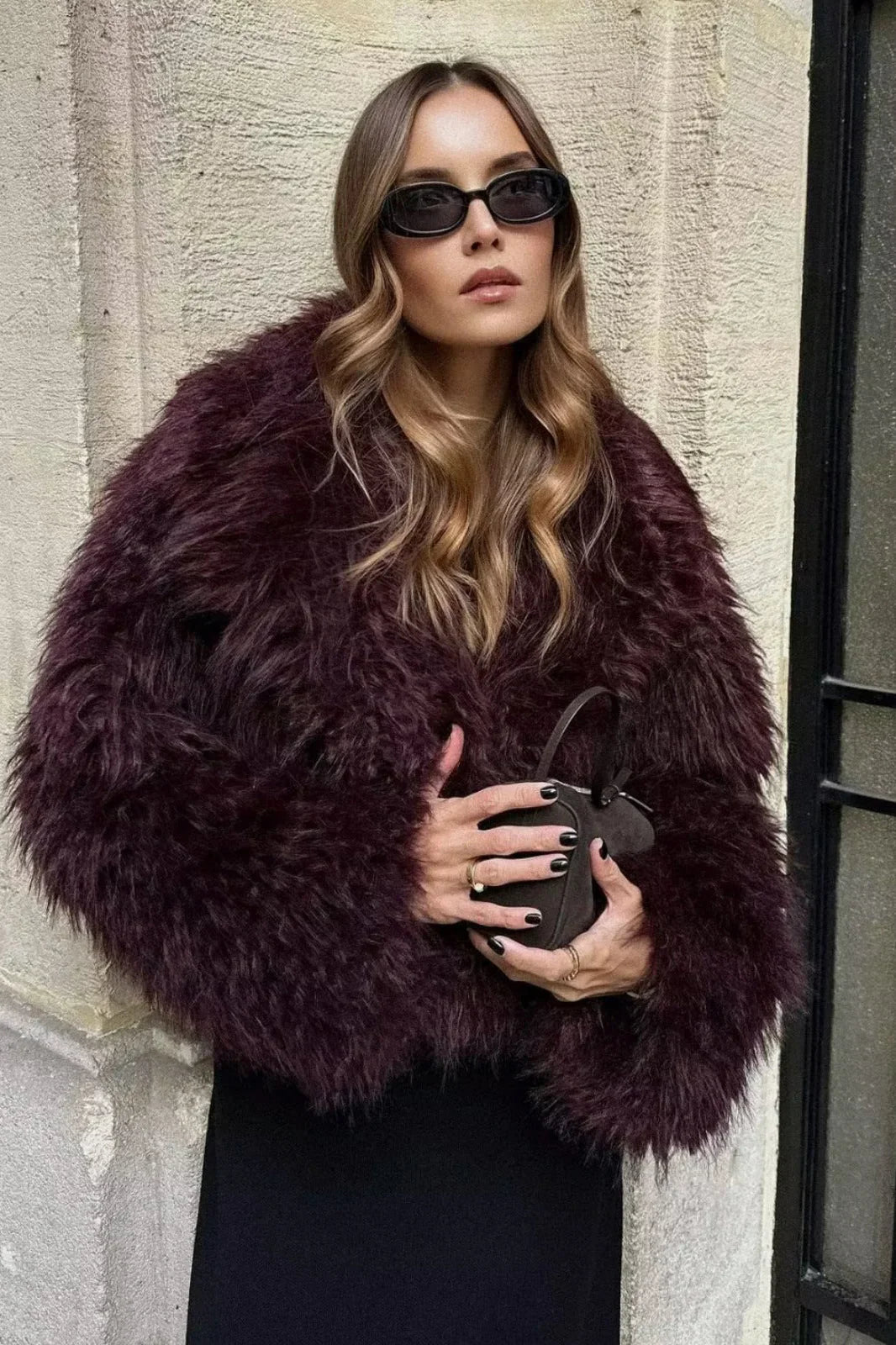 Noemi Cropped Fluffy Jacket