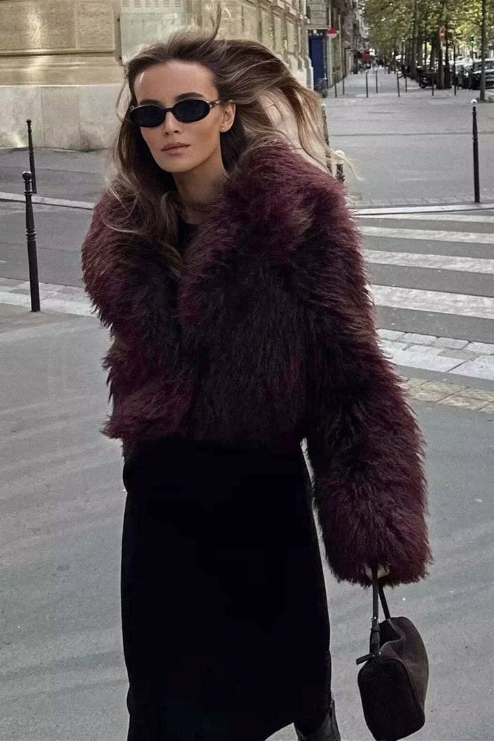 Noemi Cropped Fluffy Jacket