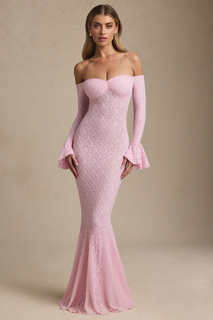 Celeste | Off-Shoulder Lace Maxi Dress